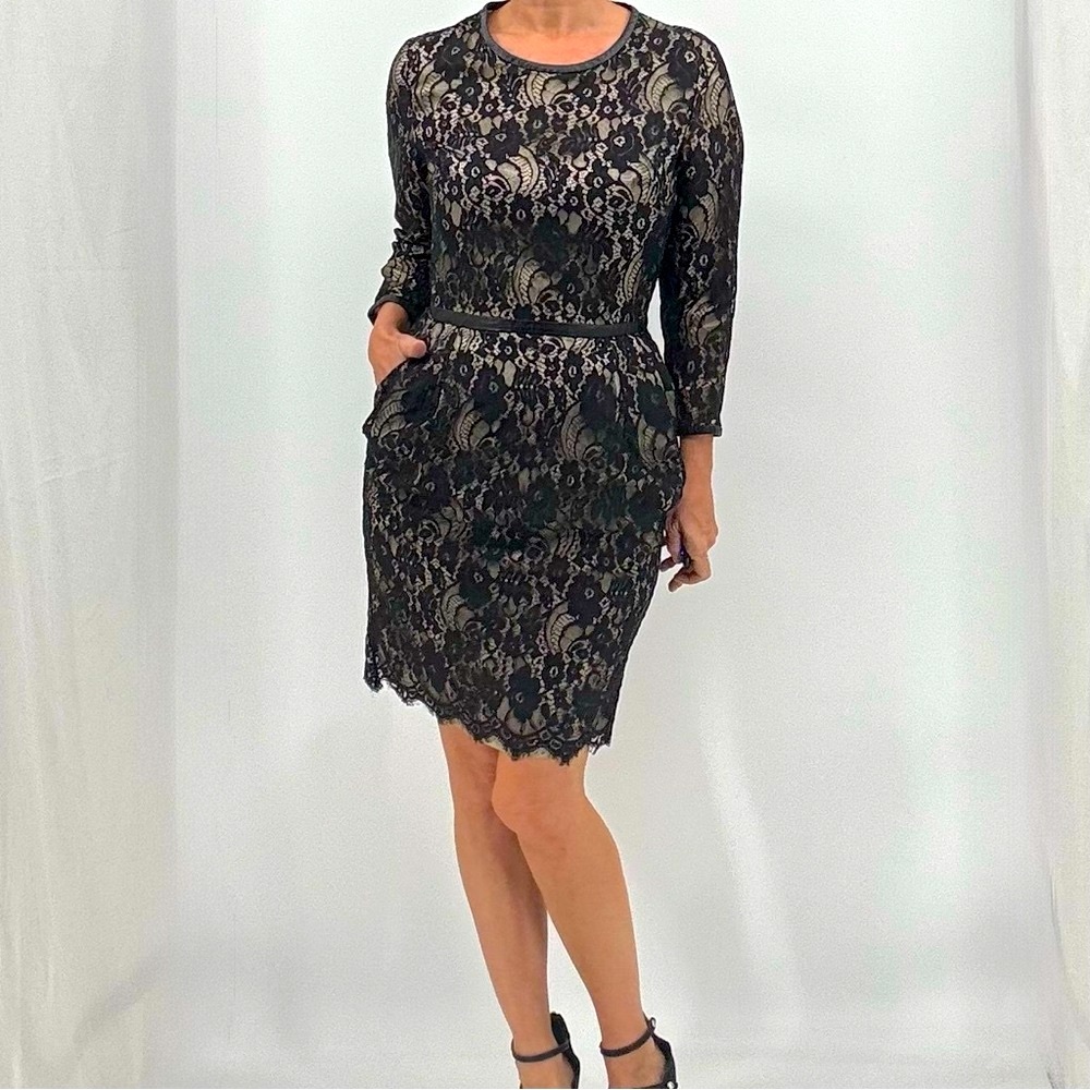 By Malene Birger ASO Kate Middleton Minimalist Senita Lace Long Sleeve Dress